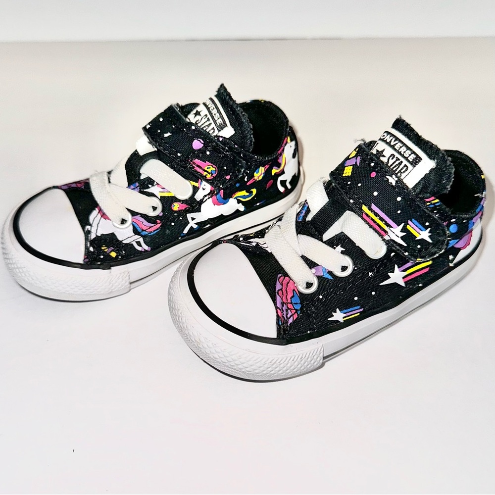 Converse All Star Rainbow Unicorn Galaxy Print Tennis Shoes, Girls/Kids Sz 5